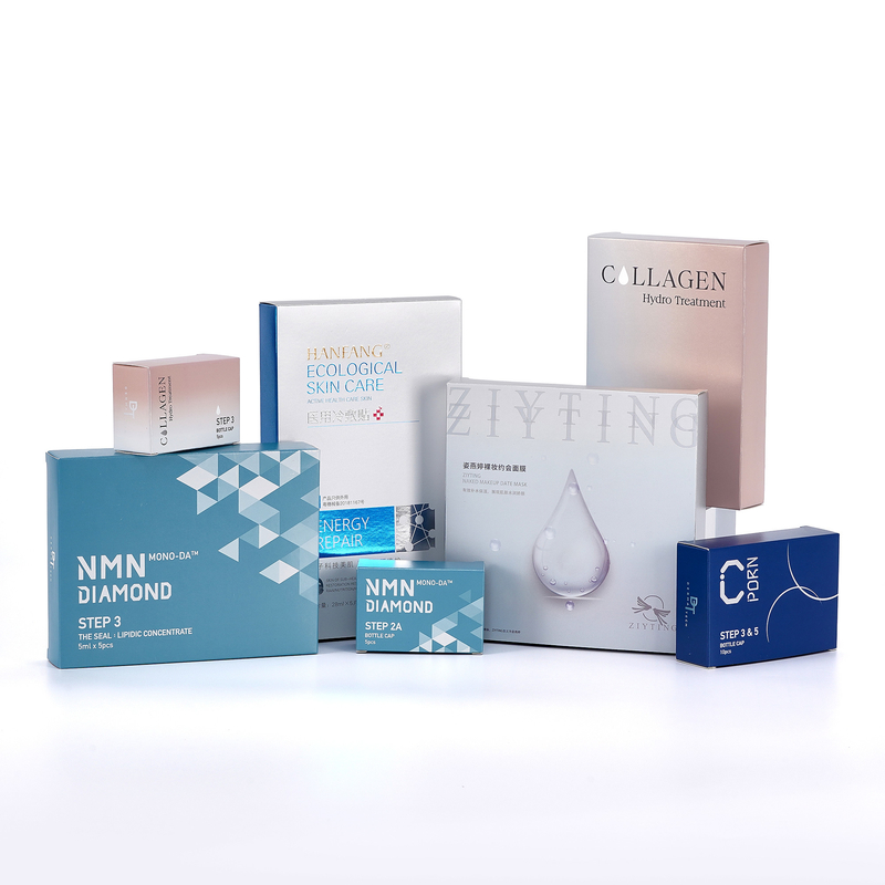 Eye Cream Hand Cream Facial Mask Packaging Box With Hot Stamping Reflective Design