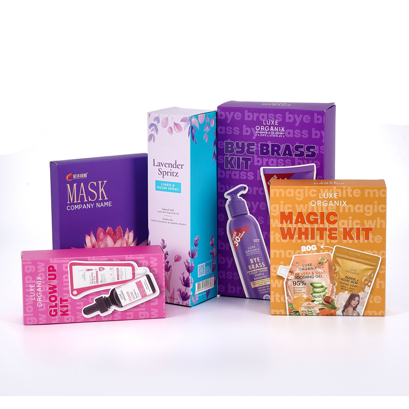 Eco Friendly Cosmetics Bottle Packaging Box Recyclable Custom Skin Care Packaging Box