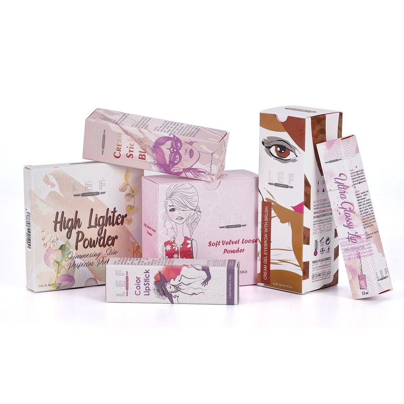 Foldable Cosmetics Packaging Box Custom Color For Lipstick And Skin Care