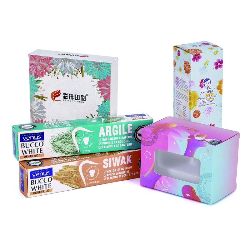 Recyclable Art Paper Cosmetic Packaging Box For Eyes Cream Skincare Products