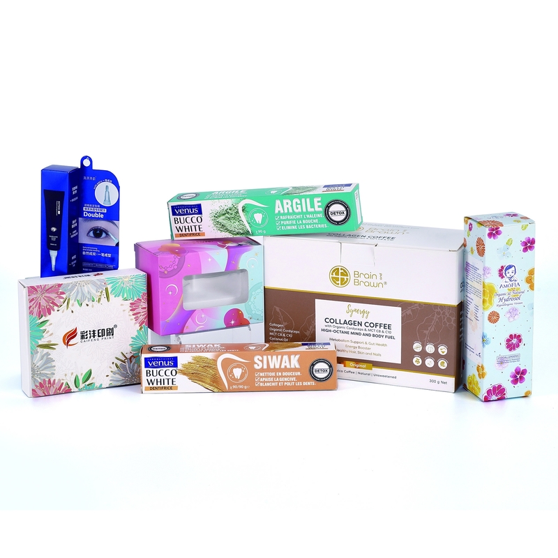 Recyclable Art Paper Cosmetic Packaging Box For Eyes Cream Skincare Products