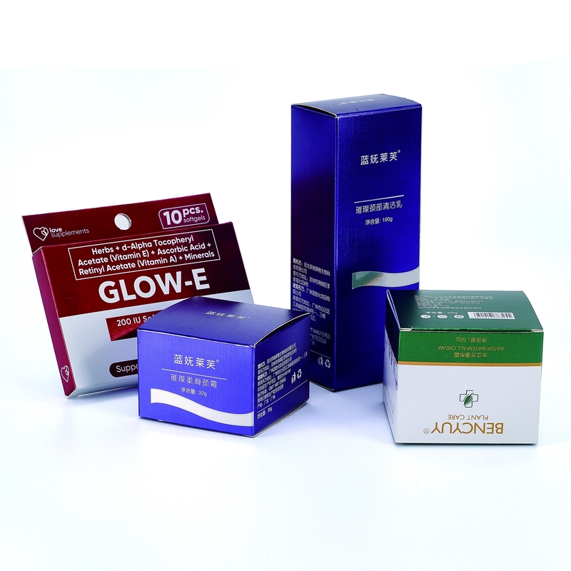 Cardboard Paper Cosmetic Packaging Box For Nail Polish Oil Accessories