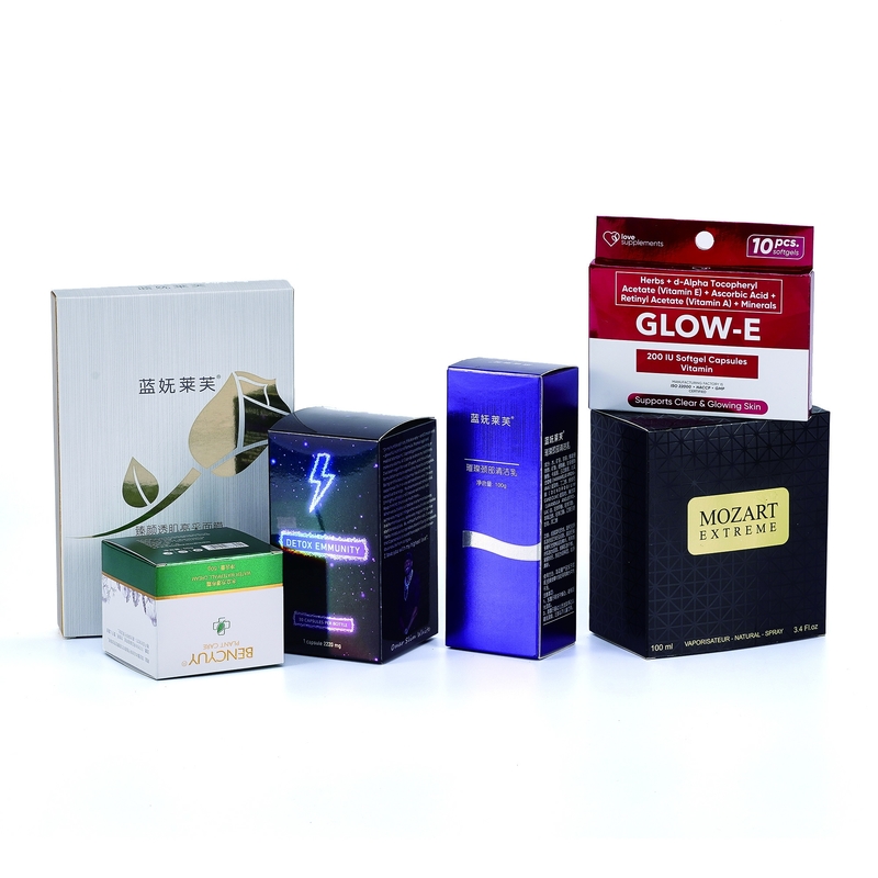 Cardboard Paper Cosmetic Packaging Box For Nail Polish Oil Accessories