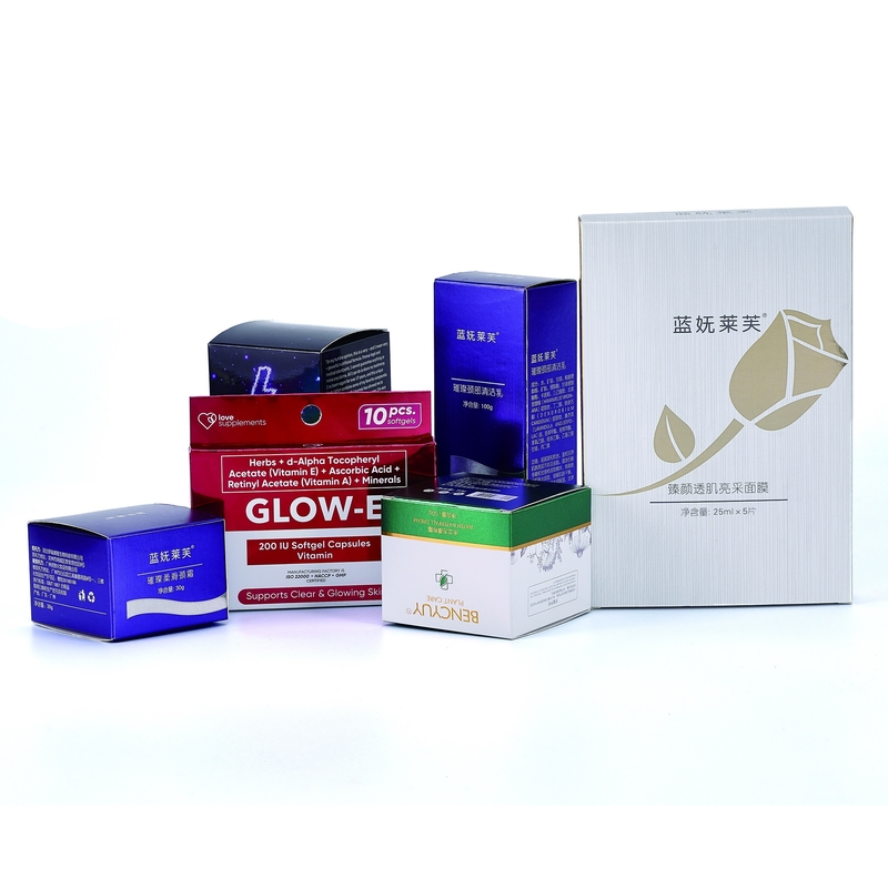 Cardboard Paper Cosmetic Packaging Box For Nail Polish Oil Accessories