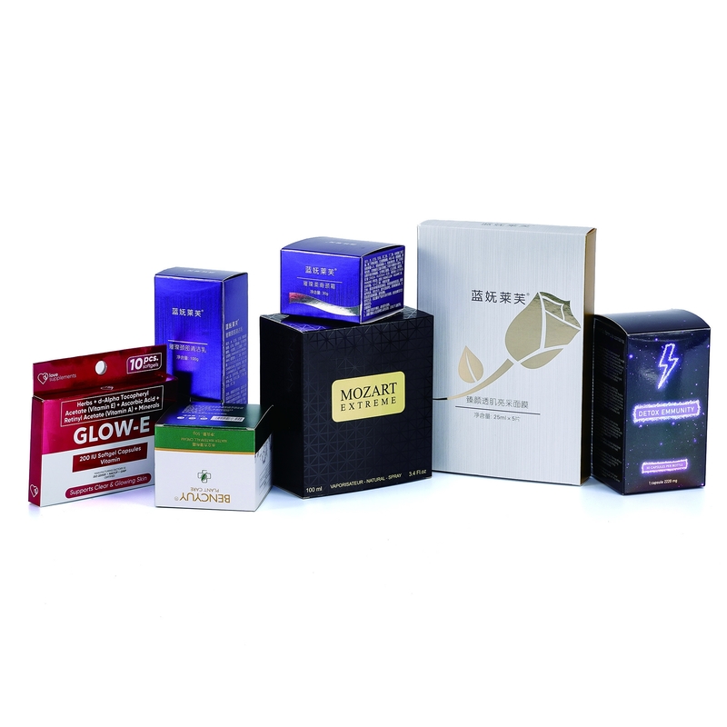 Cardboard Paper Cosmetic Packaging Box For Nail Polish Oil Accessories