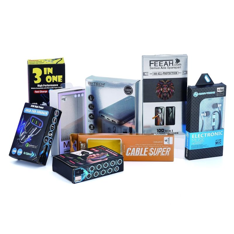 Recyclable Cell Phone Case Packaging Boxes With Windows Mobile Phone Screen Box