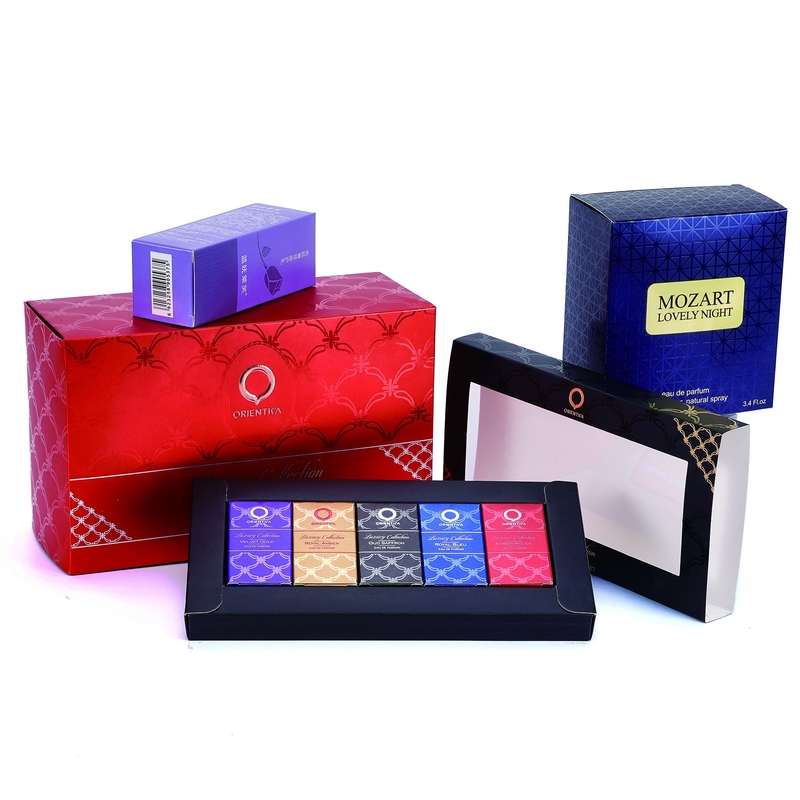 Recyclable Cosmetic Packaging Box Colorful Texture Skincare Set Packaging Box