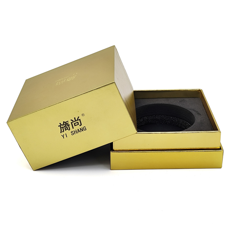 Free Sample Customized Cardboard Gold Gift Jars for Skincare Packaging and Customized