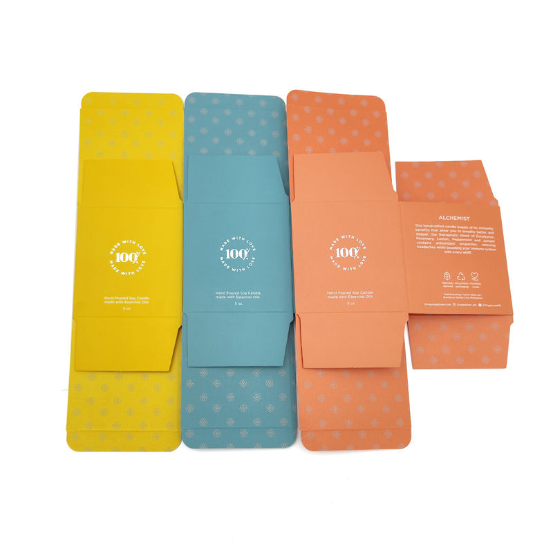 Paperboard Packaging Box Printing Aromatherapy Scented Candle Gift Box For Small Jars