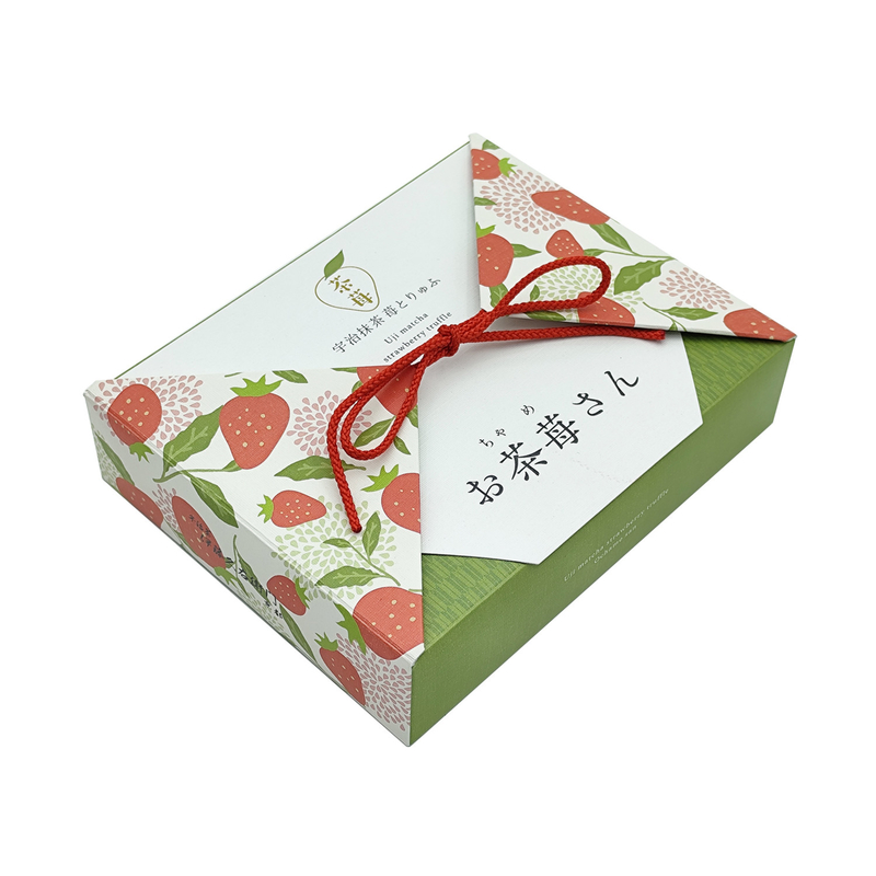 Small Folding Paperboard Rigid Gift Box For Candy Snacks Cookies Matcha Tea Coffee