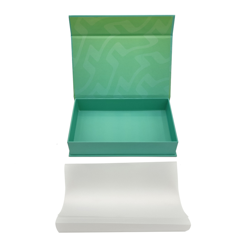 Color Printing Rigid Flip Cover Gift Box With Tissue Paper Skincare Packaging Boxes