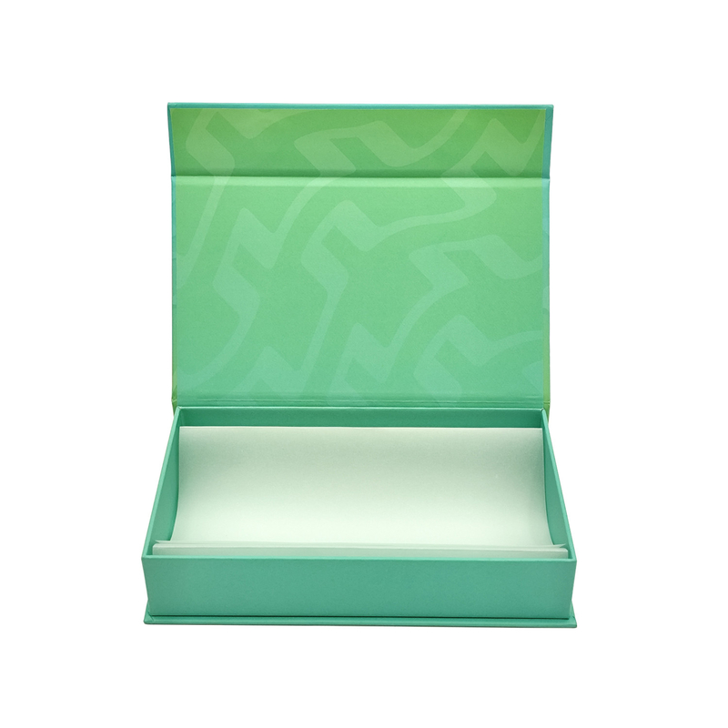 Color Printing Rigid Flip Cover Gift Box With Tissue Paper Skincare Packaging Boxes