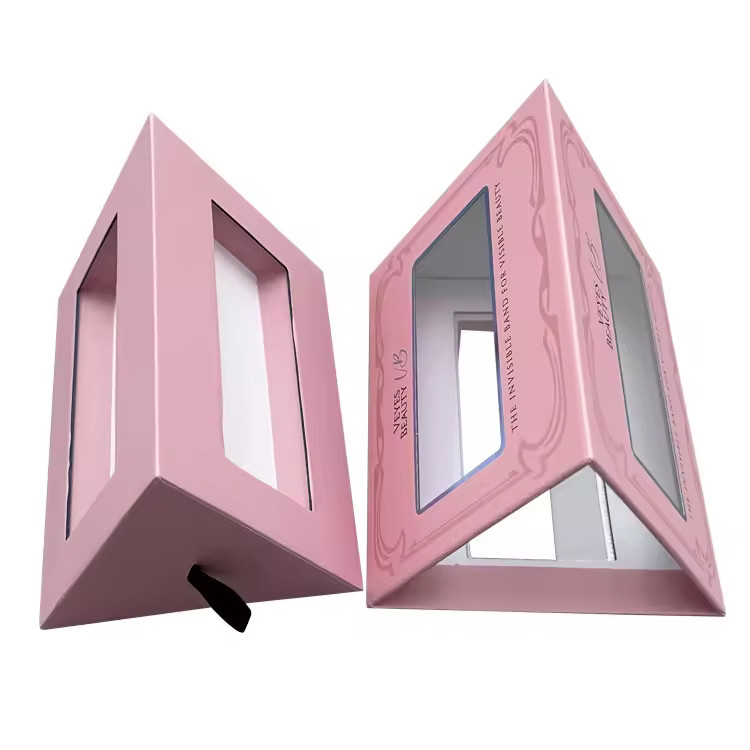Customized Sliding Drawer Box Paperboard Empty Eyelash Box With Window For Display