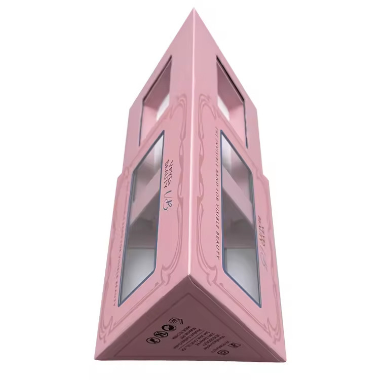 Customized Sliding Drawer Box Paperboard Empty Eyelash Box With Window For Display