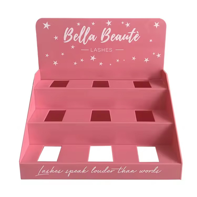 Paper Cardboard Counter Top Display Cases Table Pop Cosmetic Display Show Stand
