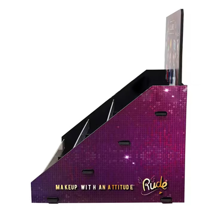 Large Cardboard Counter Display Stands Cosmetic Makeup Eyelash Retail Display