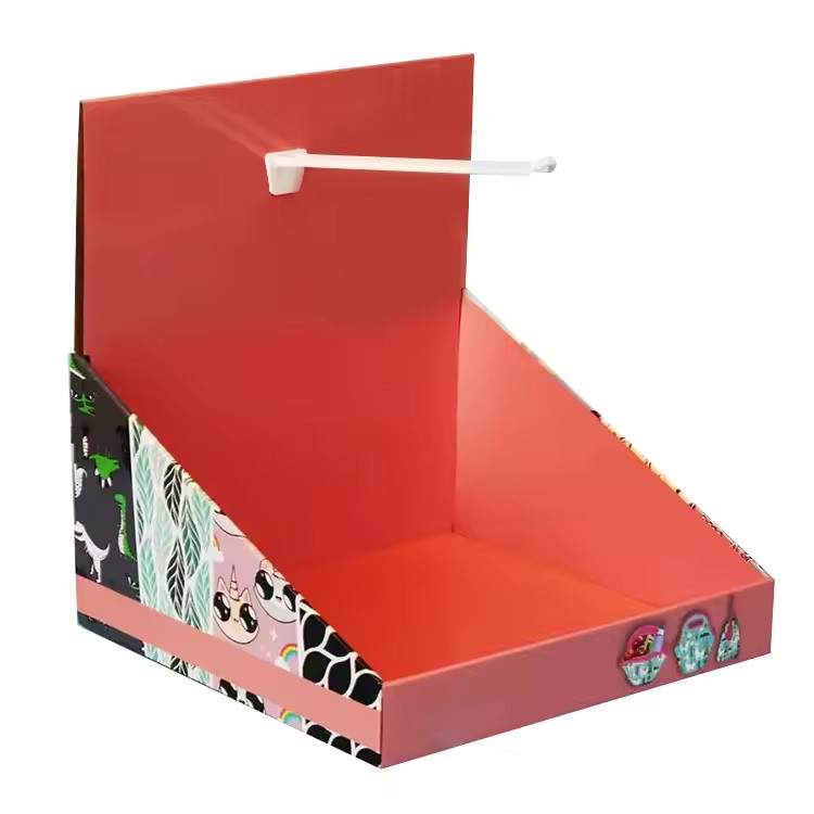 Eco Friendly Socks Scarf Display Case Custom Cardboard Countertop Display Boxes