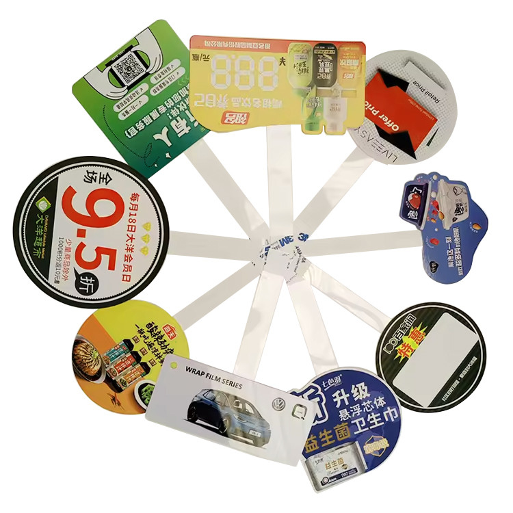 Custom Retail Shelf Wobblers Sticker PVC POP PET PP Plastic Swing Strip