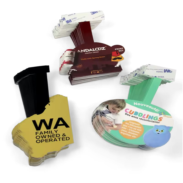 Custom Swing Wobbler Plastic Strip Supermarket Shelf Wobbler Display For Advertising