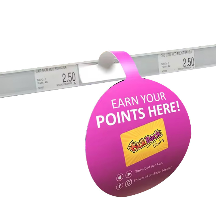 Custom Swing Wobbler Plastic Strip Supermarket Shelf Wobbler Display For Advertising