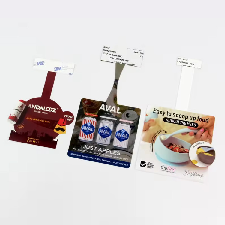 Custom Swing Wobbler Plastic Strip Supermarket Shelf Wobbler Display For Advertising