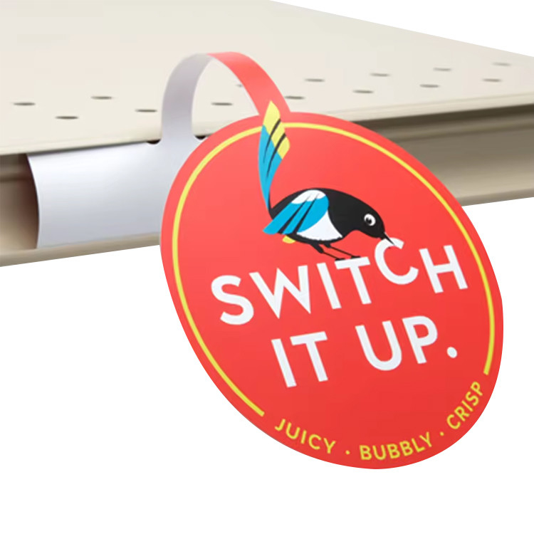 Custom PVC Retail Shelf Wobblers Shelf Display Sticker Plastic Shelf Wobbler