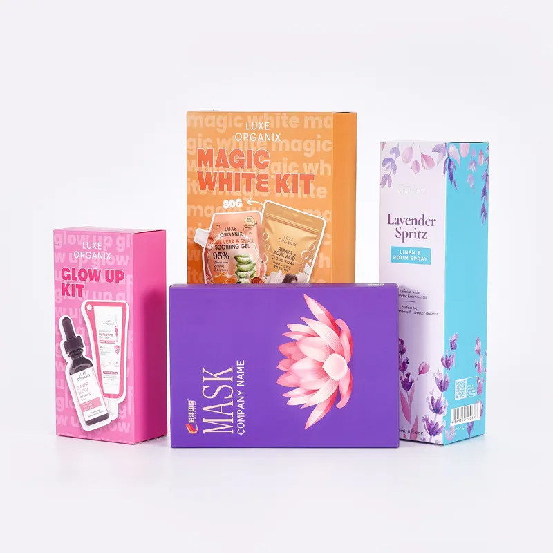 Wholesale Custom Logo Lamination Customize Print Folding Cosmetic Paper Boxes Packaging