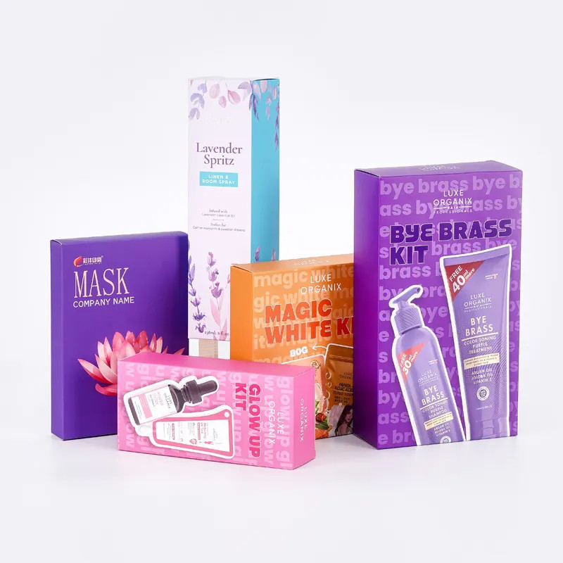 Wholesale Custom Logo Lamination Customize Print Folding Cosmetic Paper Boxes Packaging