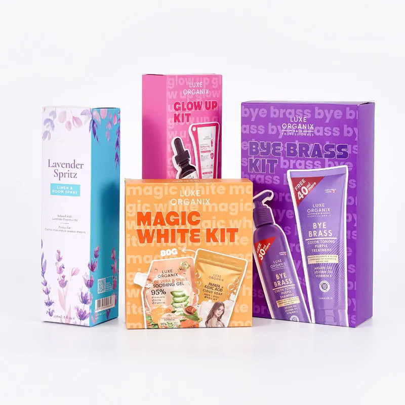 Wholesale Custom Logo Lamination Customize Print Folding Cosmetic Paper Boxes Packaging