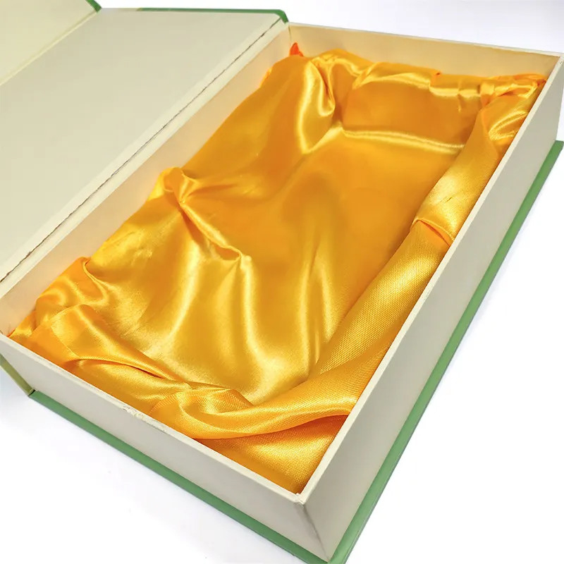 Luxury Satin Inside Magnetic Flip Folding Box Custom Logo Gift Box Packaging Inner Silk Fabric Box For Cosmetic Products