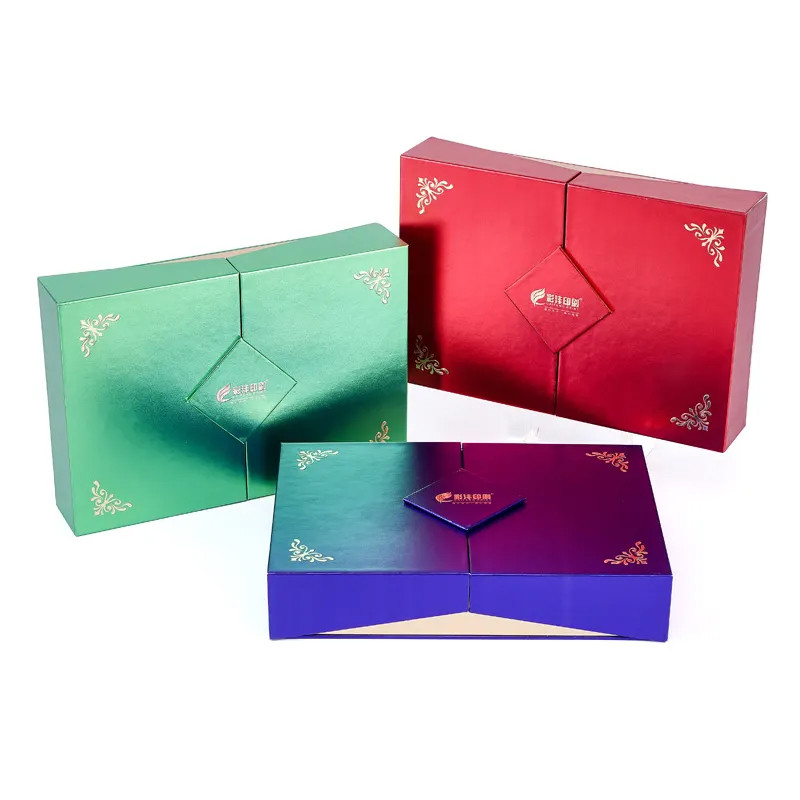 custom box packaging double door design magnetic closure paper gift lip gloss packaging box cosmetic boxes with foam insert