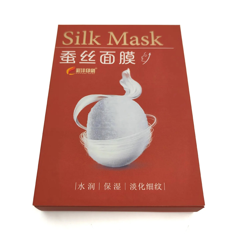 Customized Paper Packaging Top Tuck Box,Embossed Texture Art Paper Box White Cardboard Makeup Box