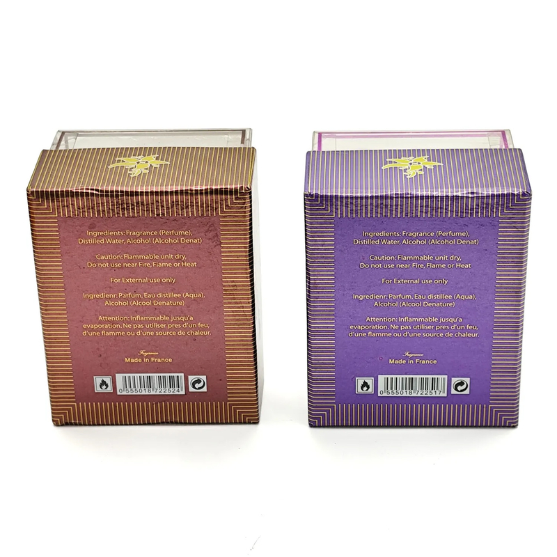 Custom Embossing Perfume Packaging Plastic Lid Paper Base PVC Insert Shipping-Elegant Various Perfume Packaging Options