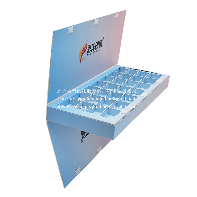 56 Pcs Slots Partitions Chocolate Holes Box Magic Tape Closure Cookie Packing Paper Box With Paper Divider