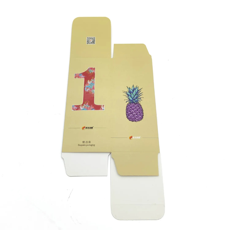 Custom Printing Design Cosmetic Packaging Boxes Auto Bottom Two Tuck End Packaging Folding Paper Box