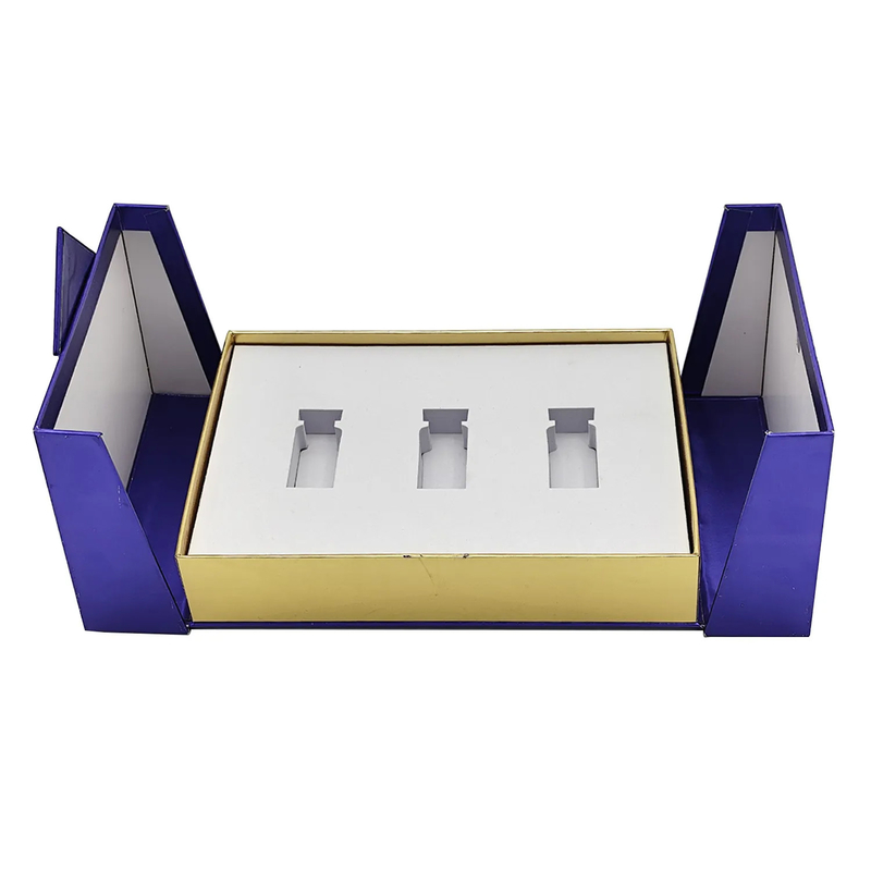 Customizable Double Door Magnetic Lid Paper Gift Box Rigid Cardboard Corrugated For Cosmetic Skincare Packaging Candle Shipping