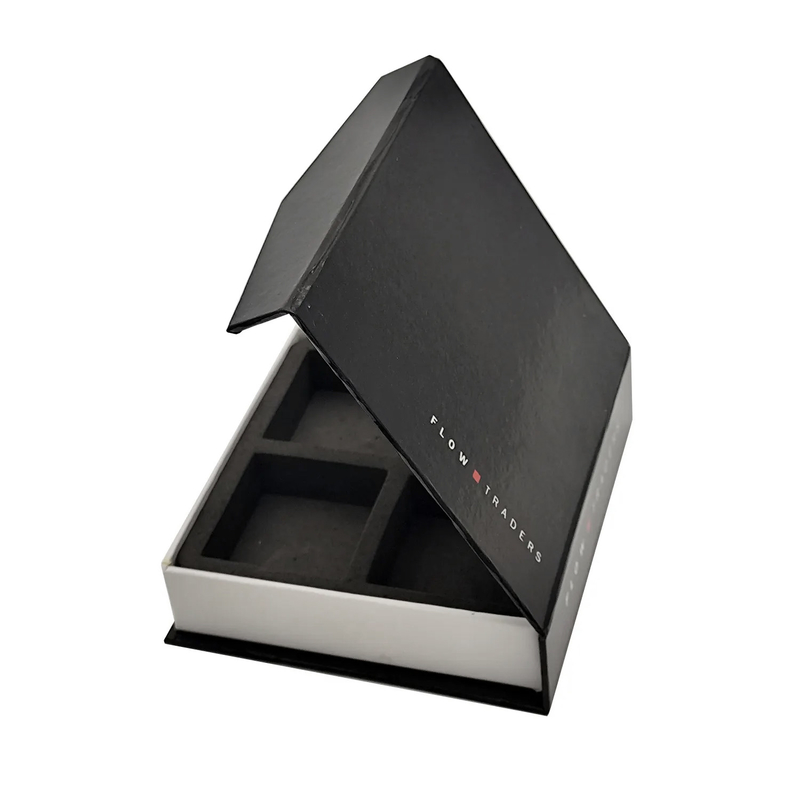 Customized Ribbon Magnets Flip Cover Jewelry Box Packaging Cardboard Paper Jewelry Box With Bow
