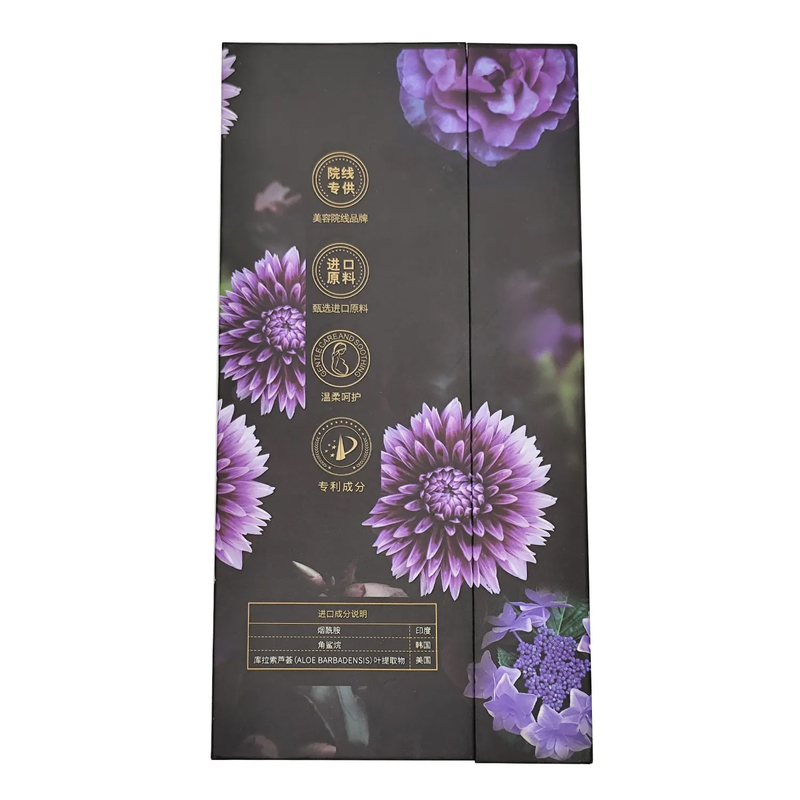 Customized Rigid Cardboard Empty Flip Flat Bottle Packaging Box With EVA Insert For Skin Care Product Set