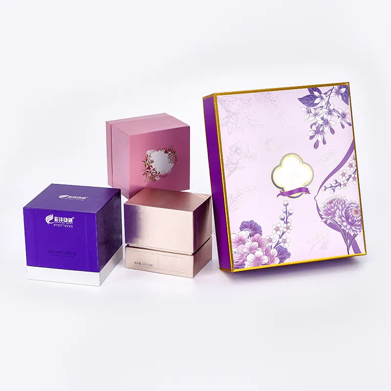 Custom Recyclable Kraft Paper Skincare Boxes With UV Advantage Rigid Lid And Base For Perfume Shipping Cosmetic Gift Packaging
