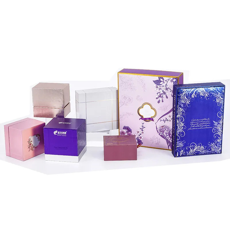 Custom Recyclable Kraft Paper Skincare Boxes With UV Advantage Rigid Lid And Base For Perfume Shipping Cosmetic Gift Packaging