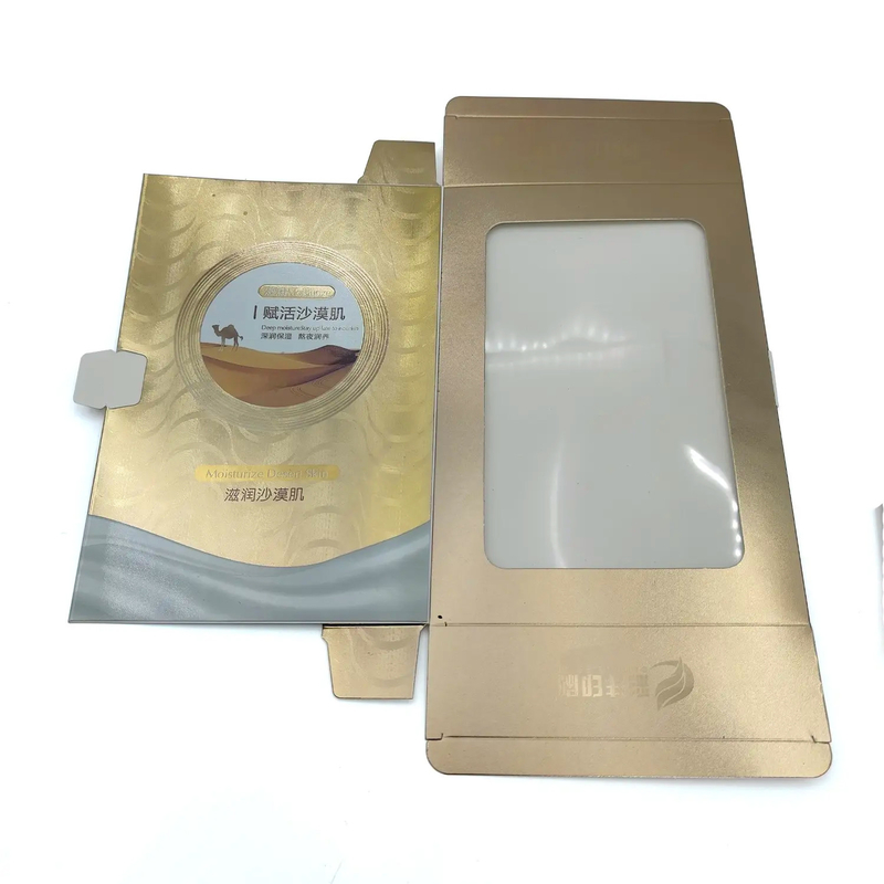 Custom Luxury Gold Stamping Skincare Serum Packaging Paper Box Cosmetic Product Package With Logo For Skin Care Set
